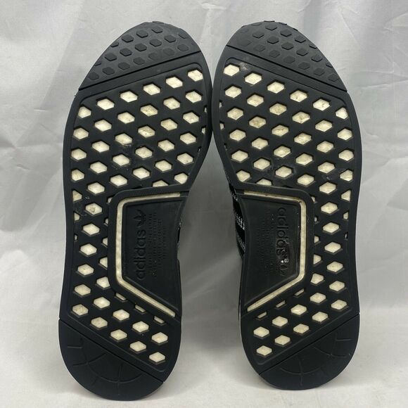 Adidas Originals NMD Runner R1 Slip-On FV5438 Black White Mens Size 10.5 Rare* - Picture 8 of 10